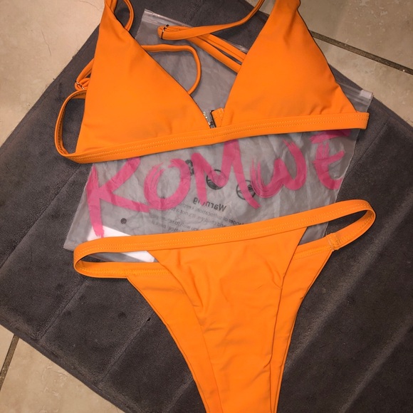 solid tanga bikini swimsuit - Picture 2 of 4